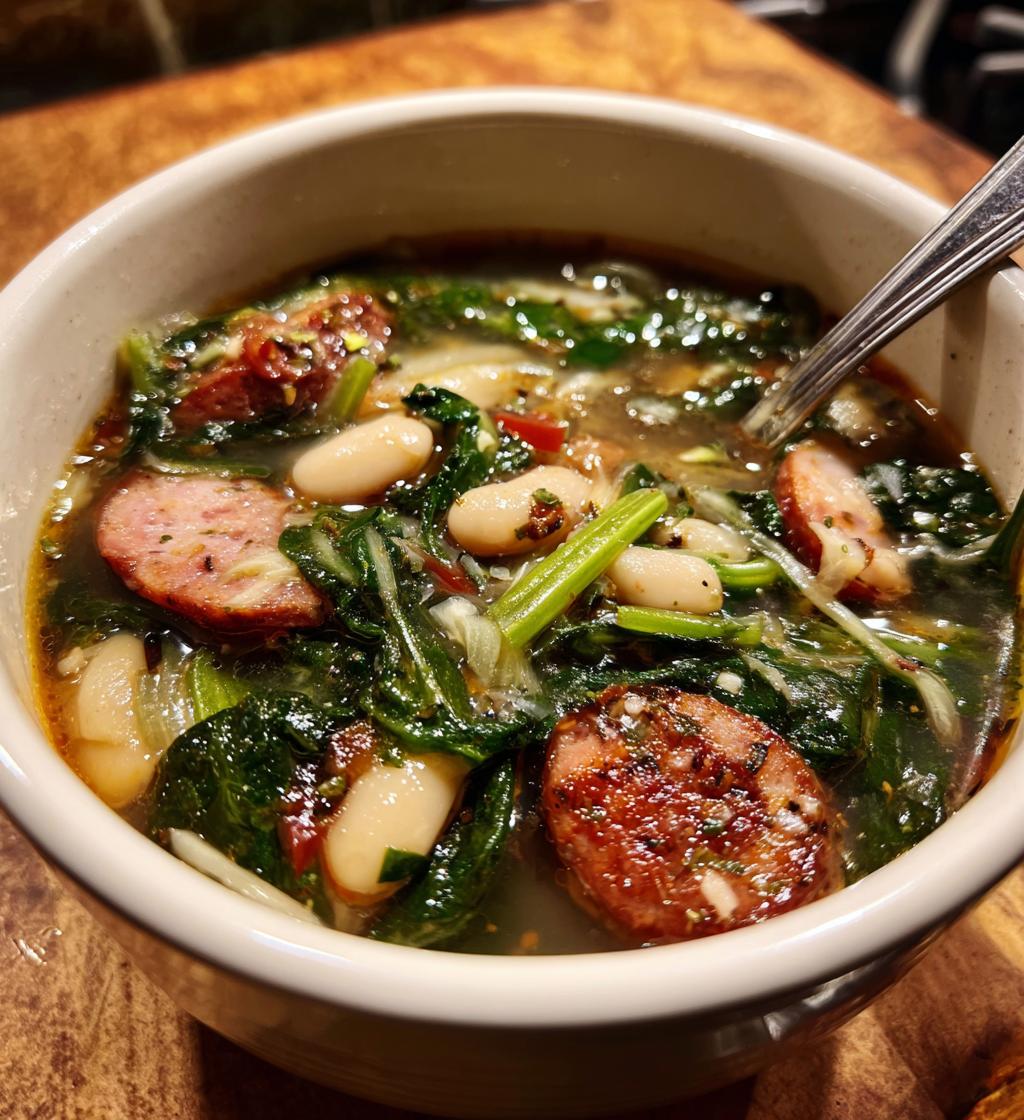 Sausage Bean And Spinach Soup