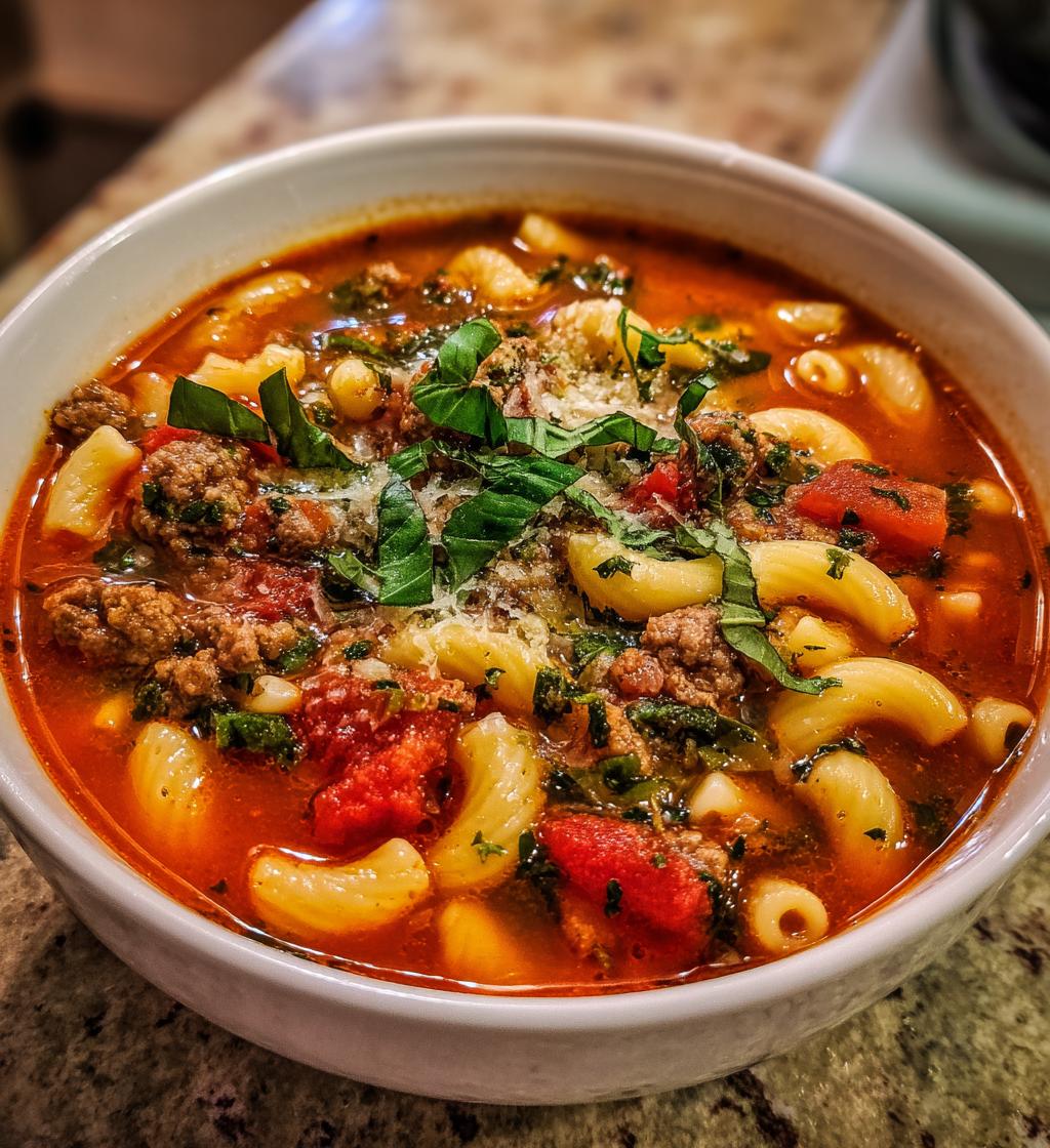 Sausage and Tomato Pasta Soup