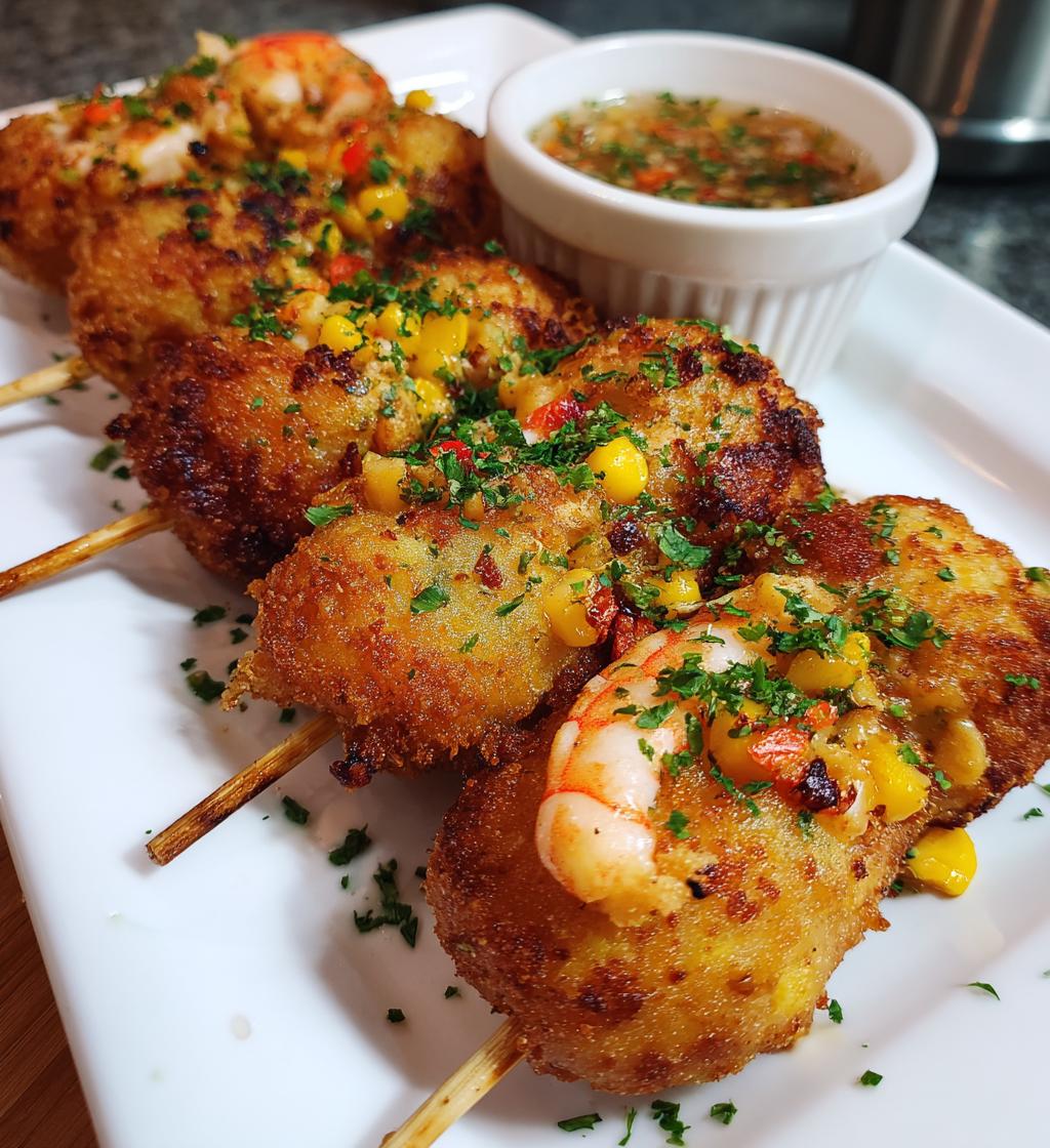 Shrimp Crab Nacho Corn Dogs
