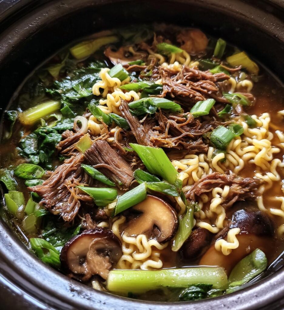 Slow Cooker Beef Ramen