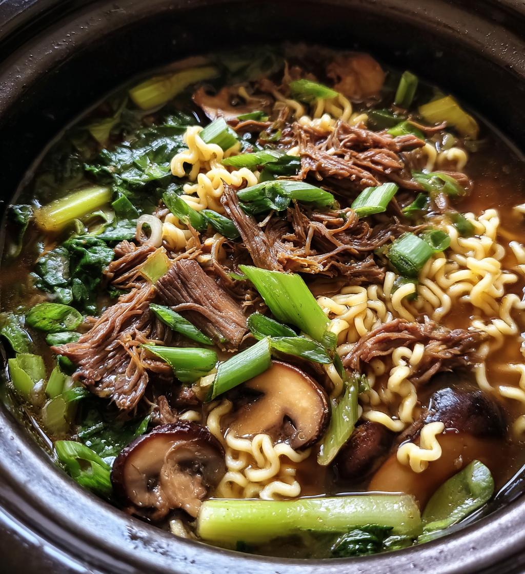 Slow Cooker Beef Ramen