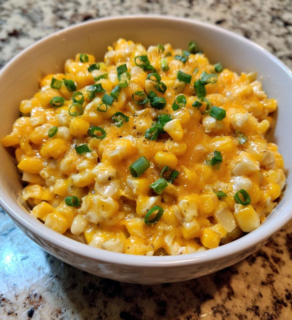 Slow Cooker Cheddar Corn