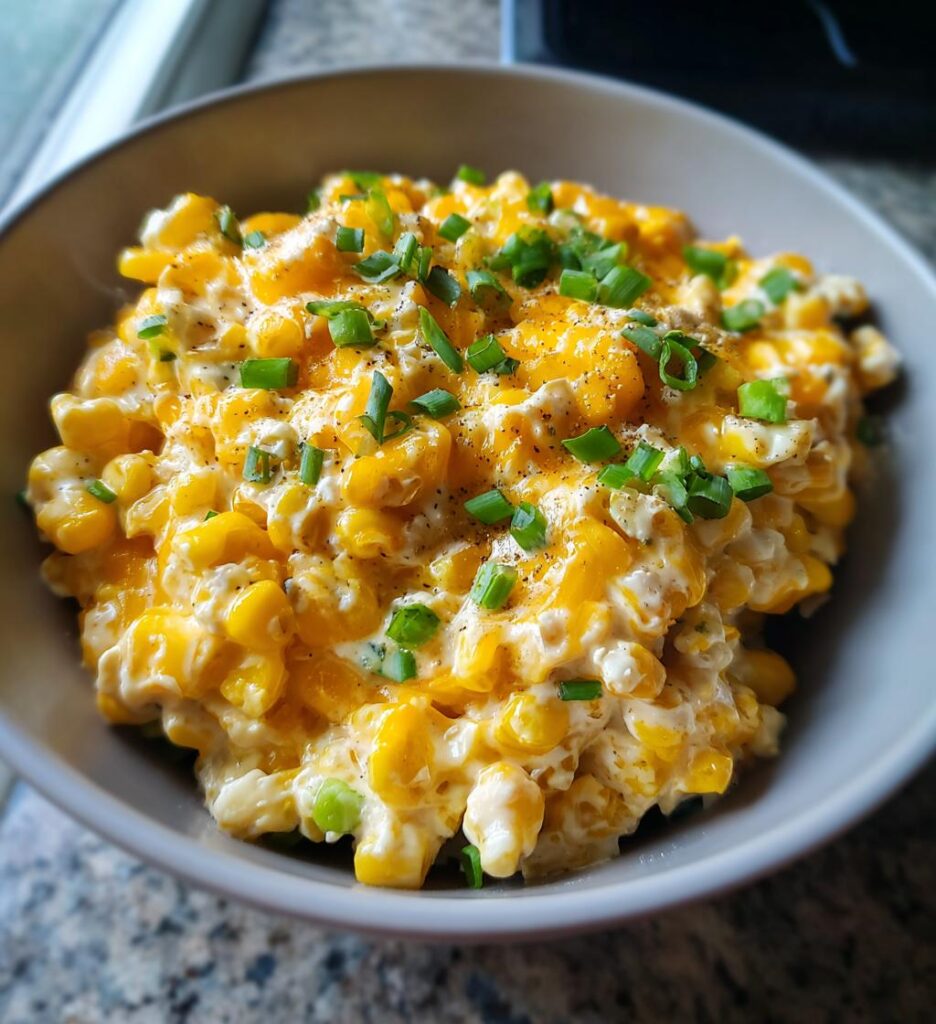 Slow Cooker Cheddar Corn