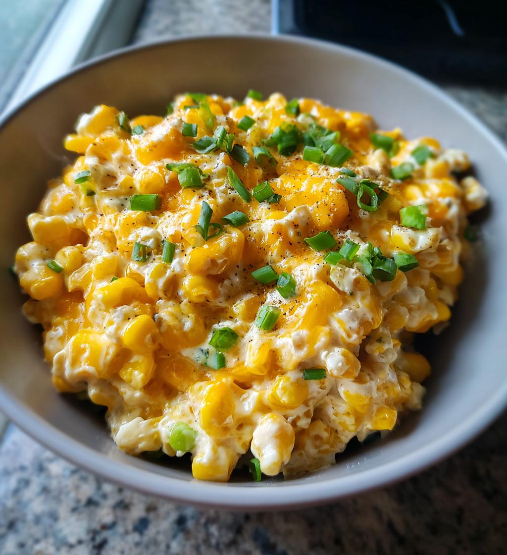 Slow Cooker Cheddar Corn