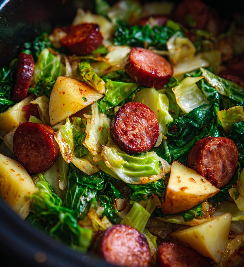 Slow Cooker Kielbasa With Cabbage And Potatoes - detail 1