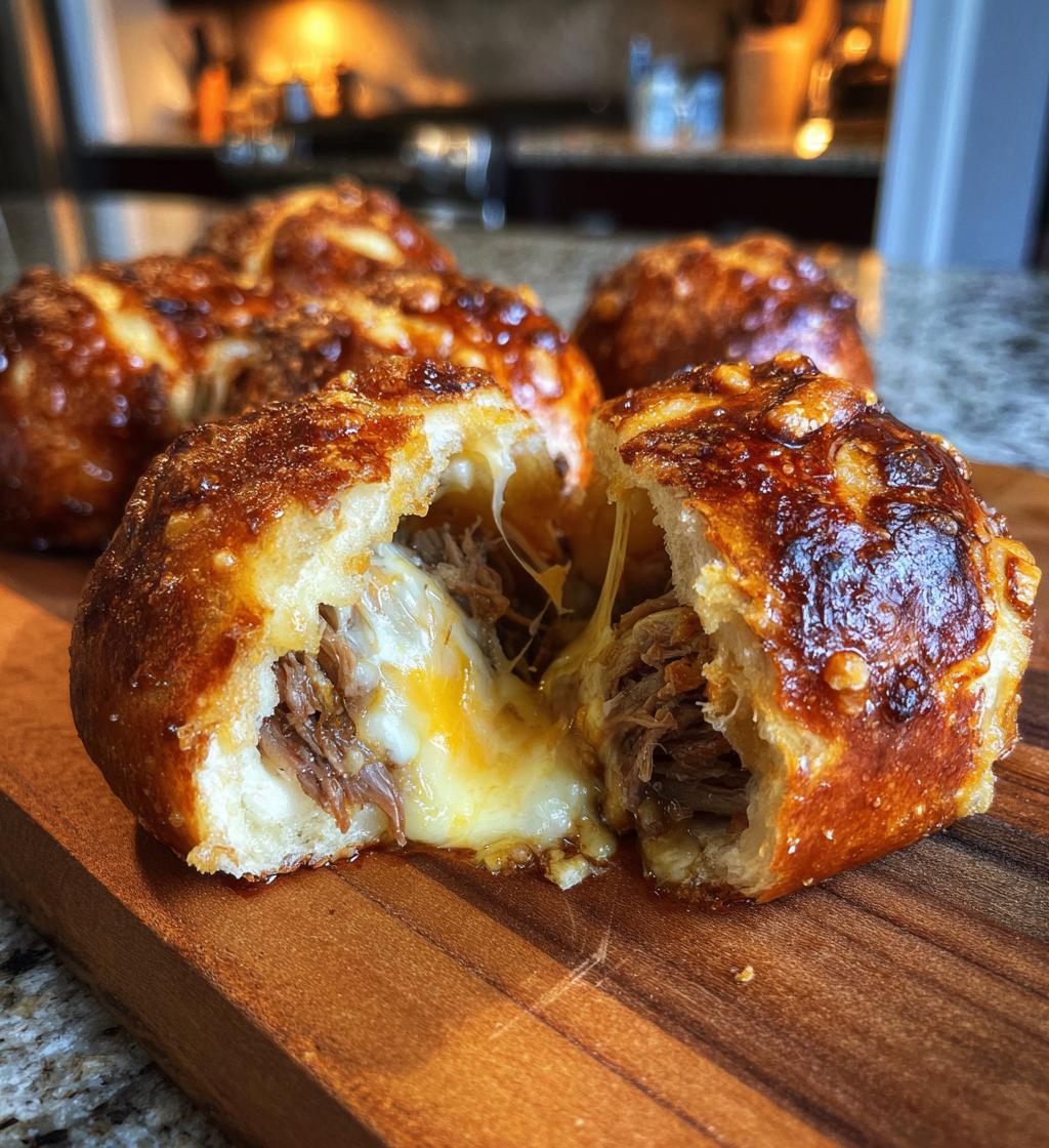 Smoked Brisket & Cheese Pretzel Bombs - detail 1