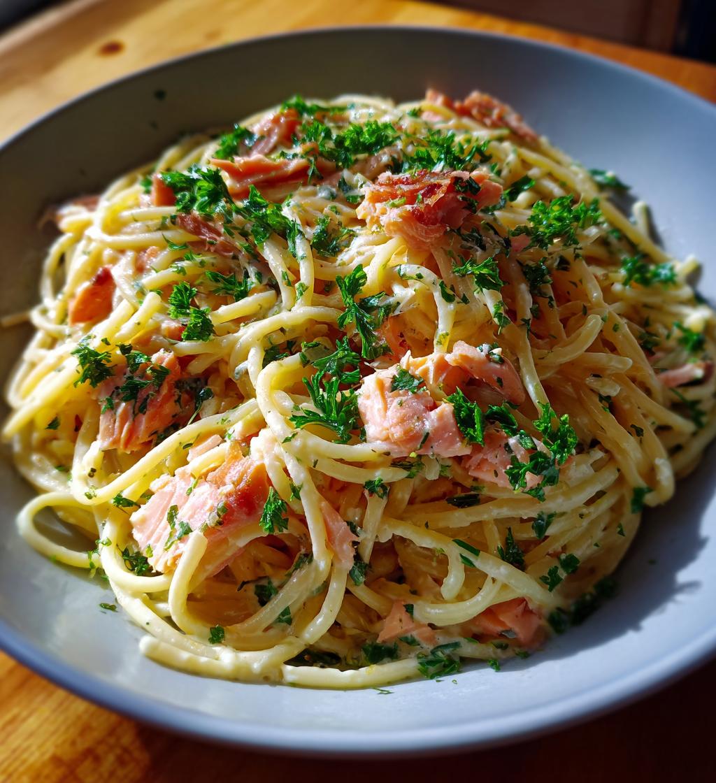 Smoked Salmon Carbonara - detail 1