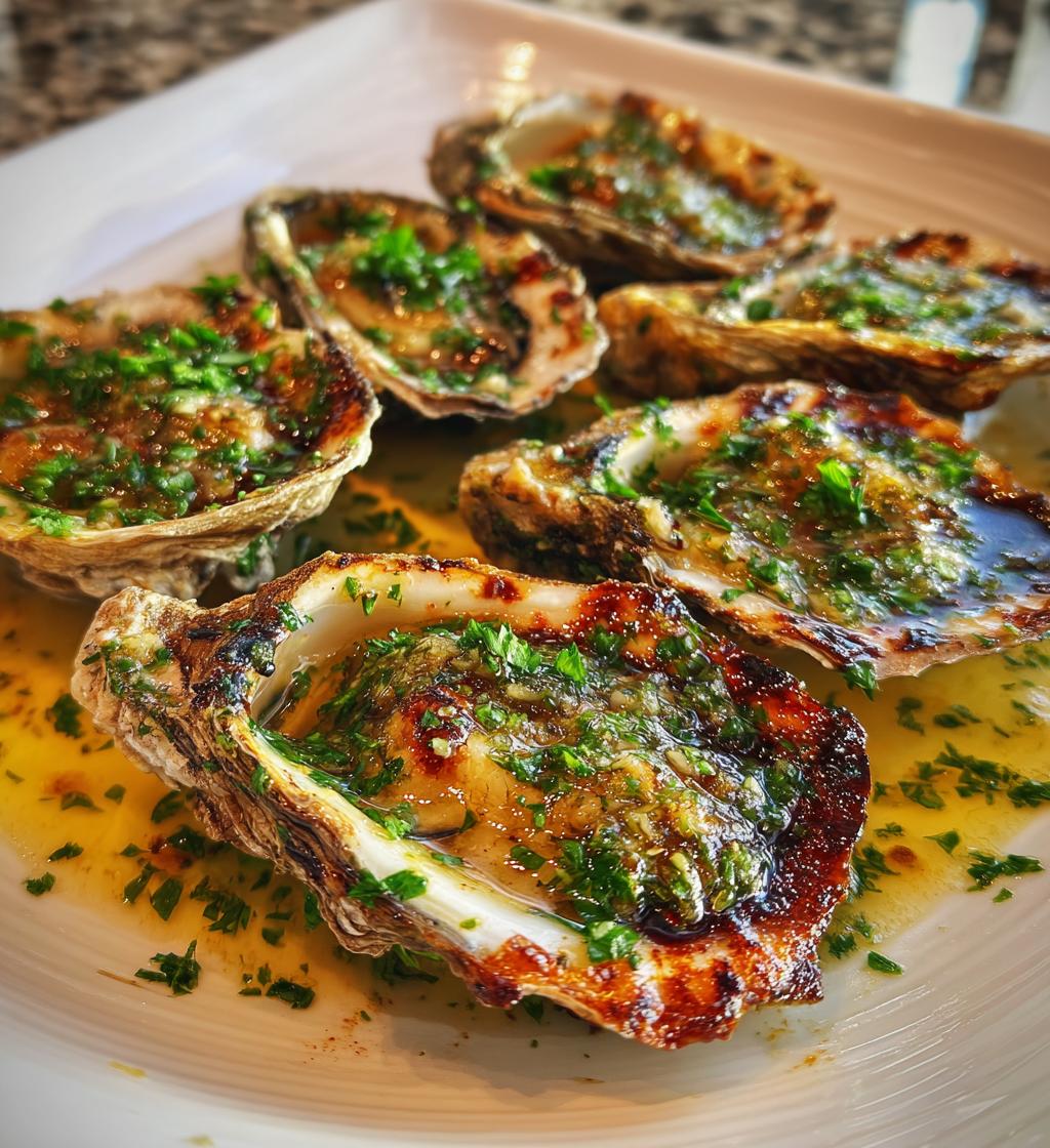 Smoky Lemon Garlic Grilled Oysters - detail 1
