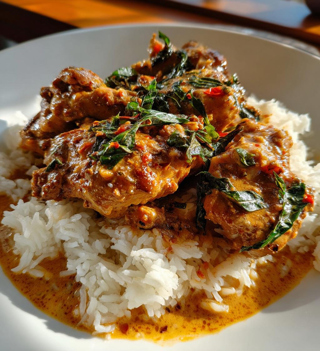 Spiced Coconut Basil Chicken With Rice - detail 1
