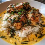 Spiced Coconut Basil Chicken With Rice