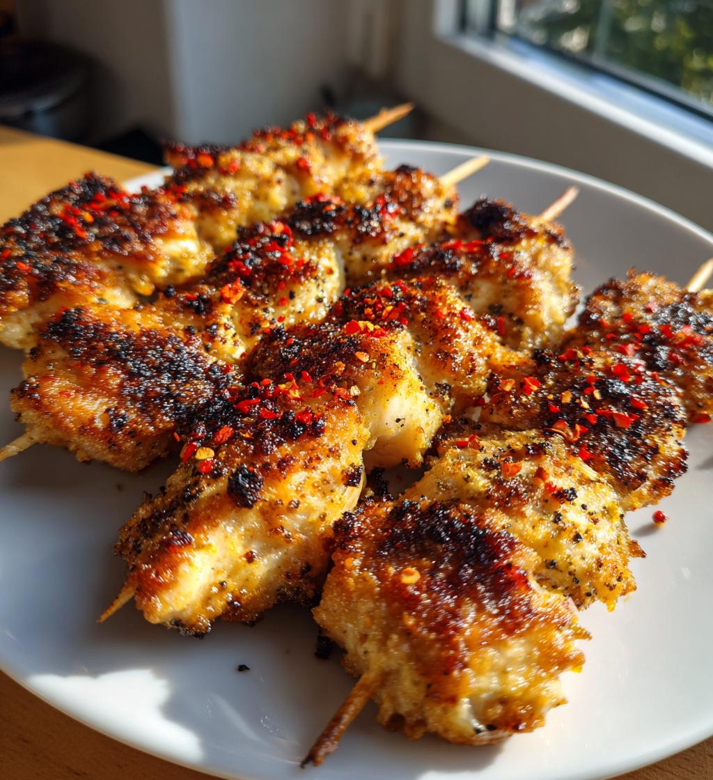Spicy Garlic Parmesan Chicken Skewers - detail 1