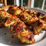 Spicy Garlic Parmesan Chicken Skewers