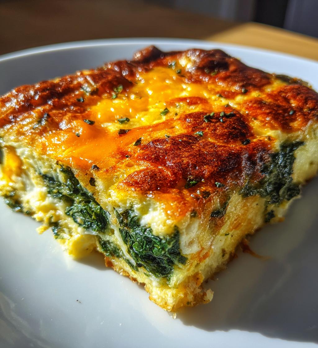 Spinach Cottage Cheese Egg Bake - detail 1