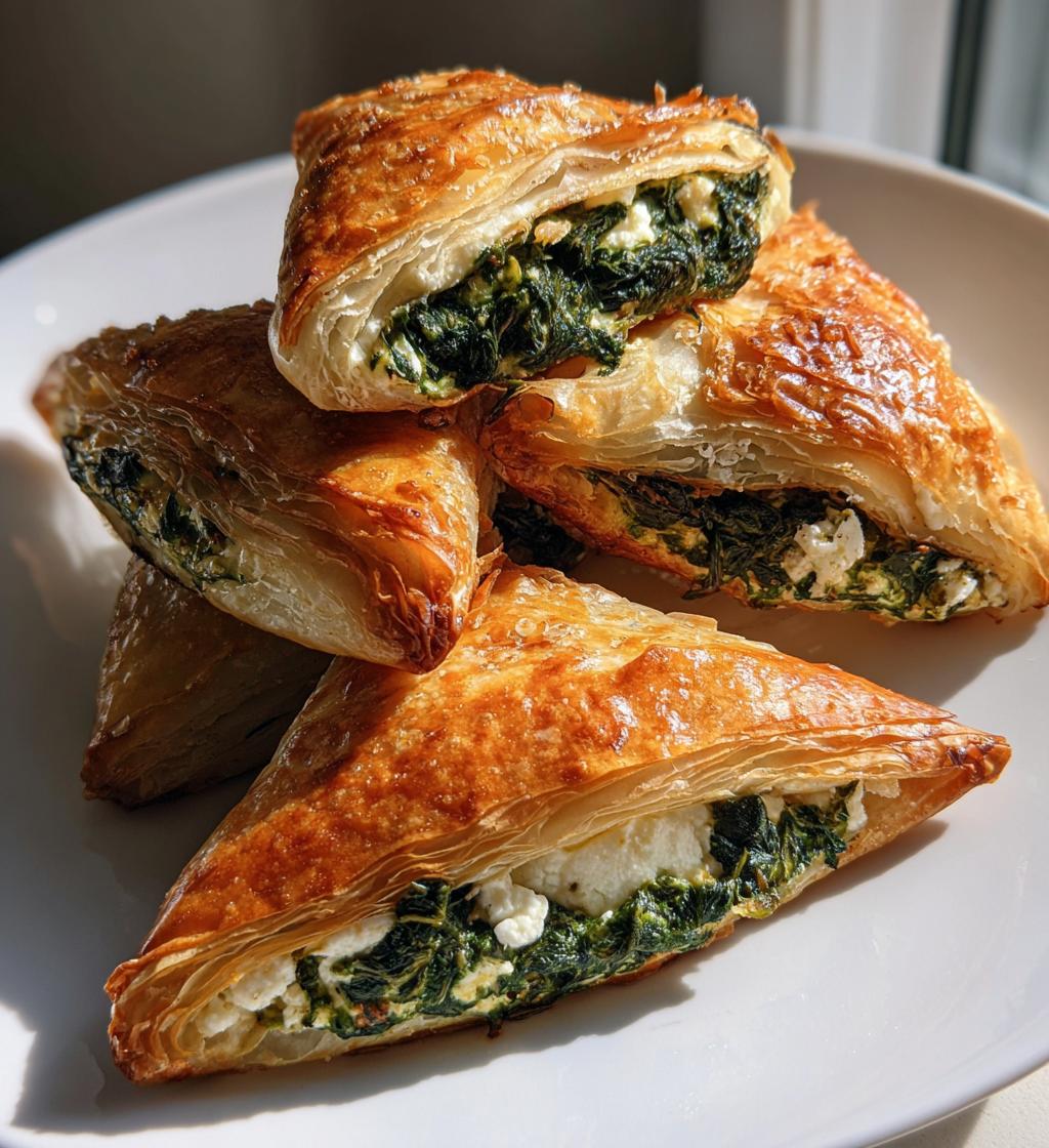 Spinach Feta Pastry Rolls - detail 1
