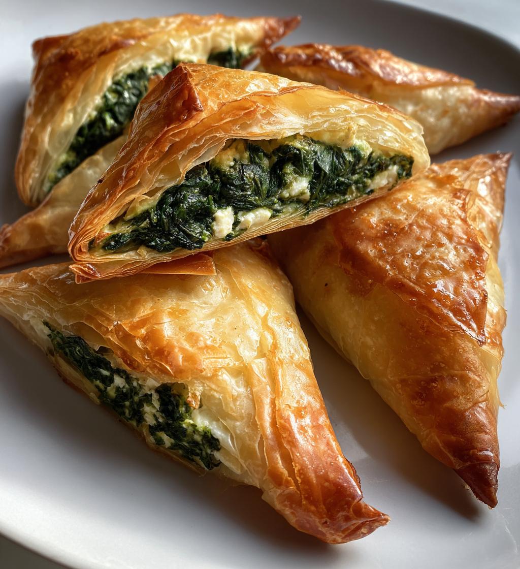 Spinach Feta Pastry Rolls