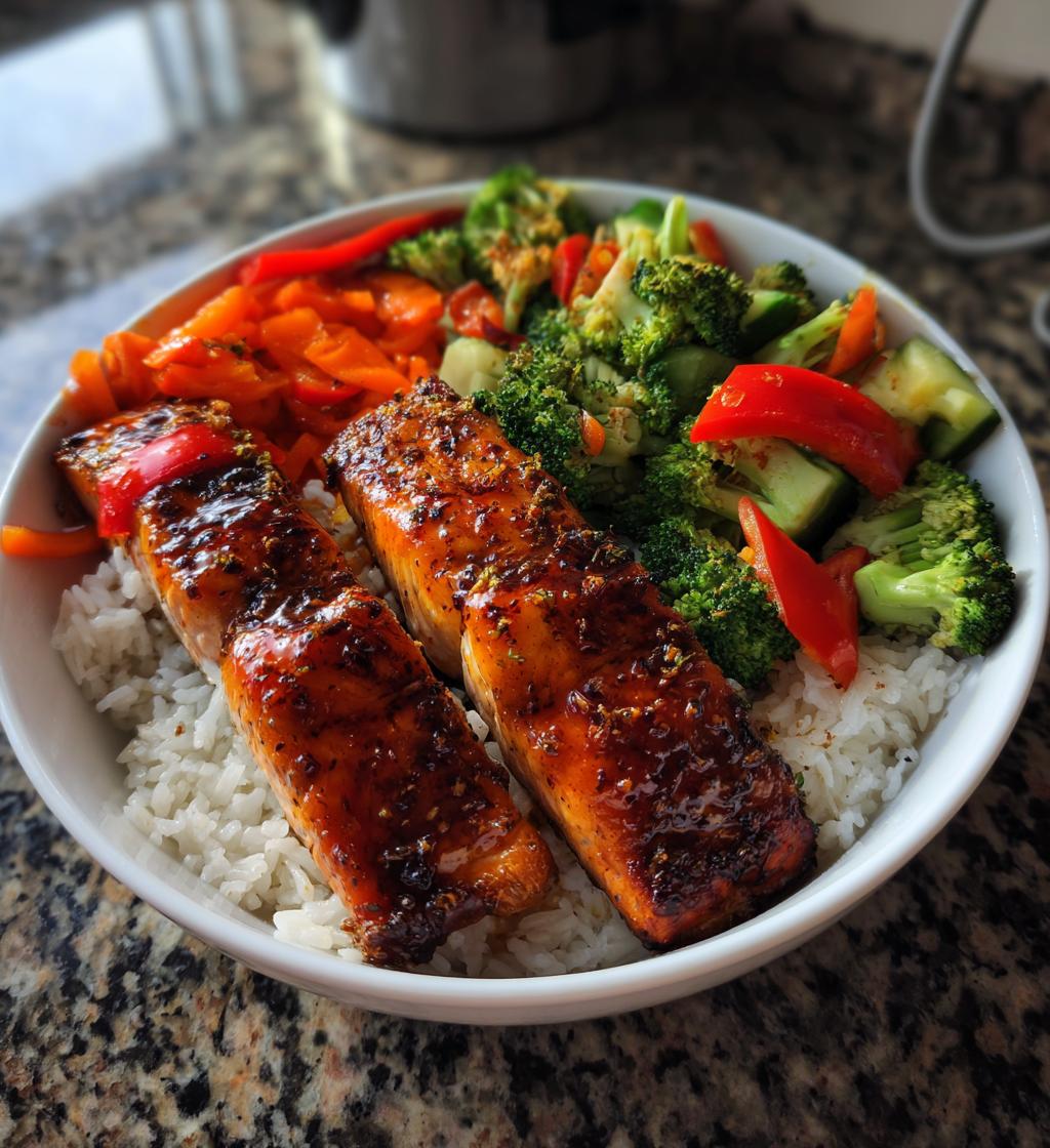 Sriracha Honey Salmon Bowls