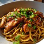 Sticky Garlic Chicken Noodles