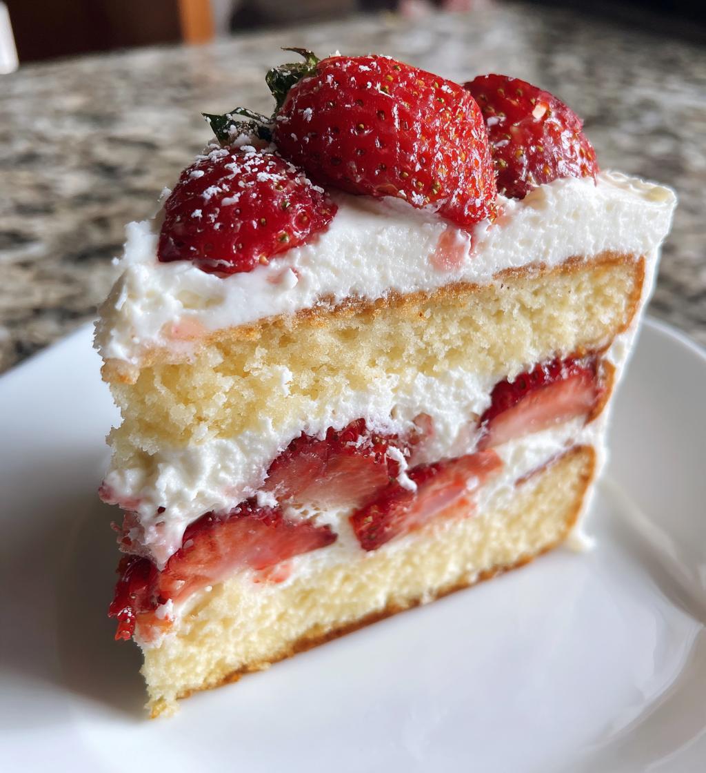 Strawberry Cream Layer Cake - detail 1