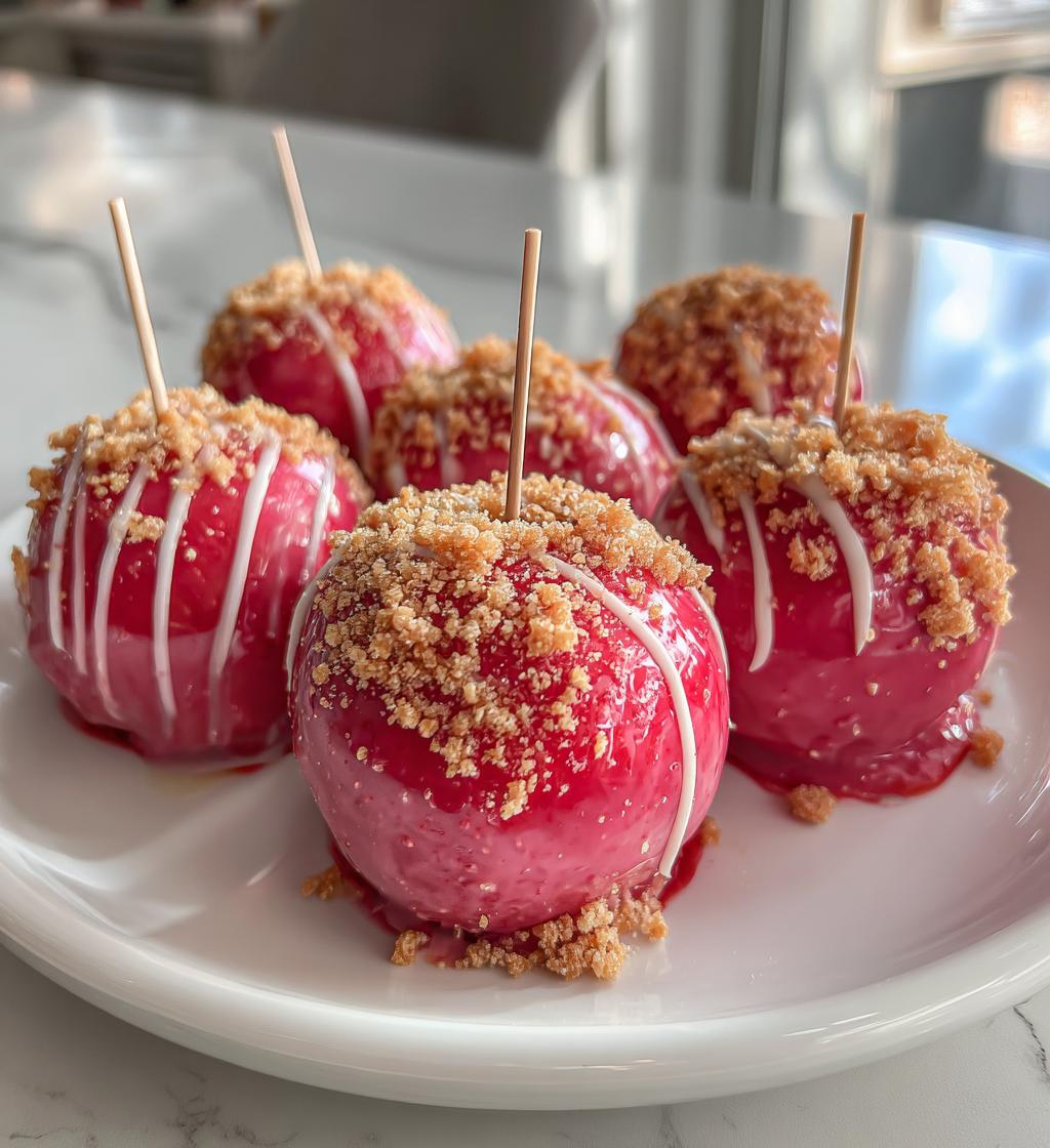 Strawberry Shortcake Candy Apples