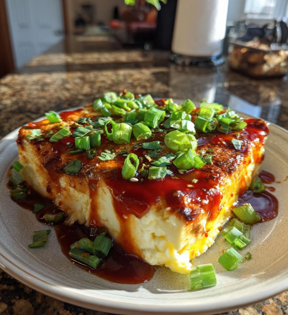 Swicy Baked Feta With Gochujang Honey Glaze