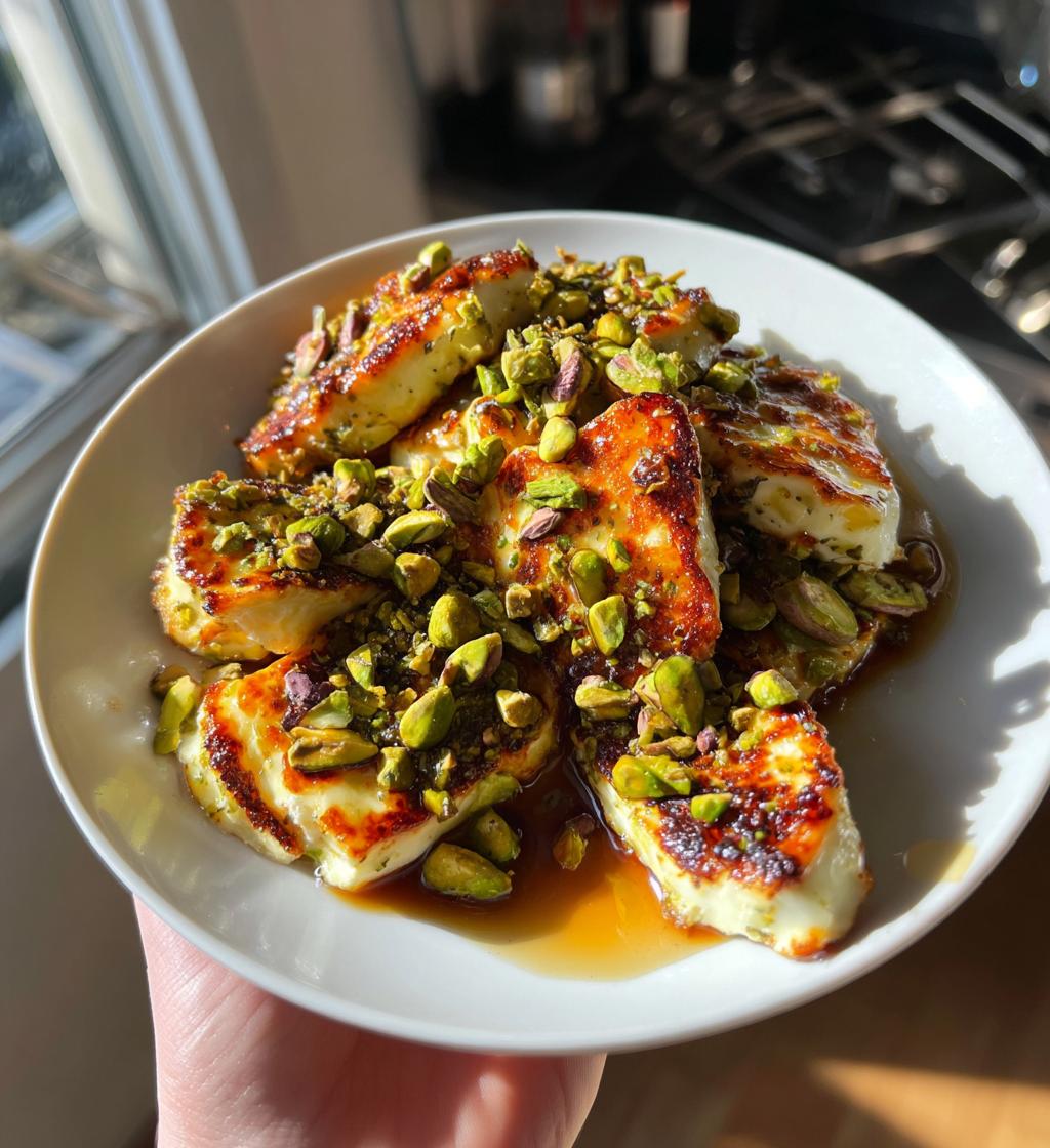 Swicy Pistachio Halloumi With Lime Glaze - detail 1