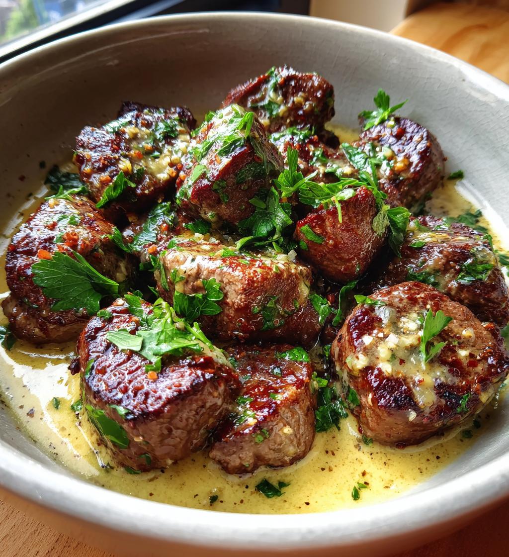 Tender Steak Bites In Garlic Butter With Creamy Parmesan Sauce - detail 1