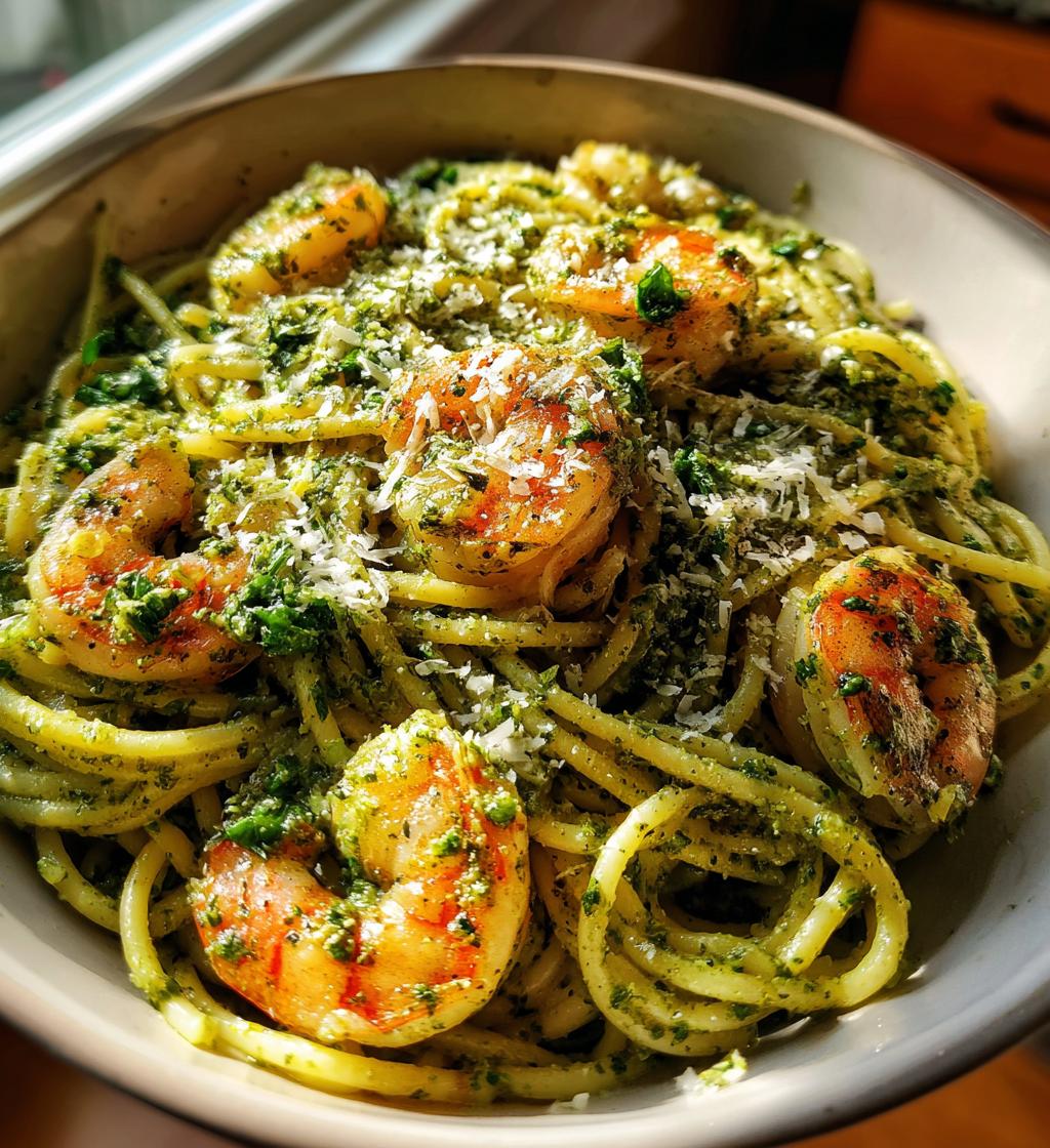 Thai Shrimp Basil Pesto Pasta - detail 1