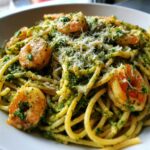 Thai Shrimp Basil Pesto Pasta