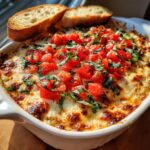 Three Cheese Tomato Bruschetta Dip