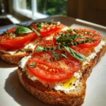 Tomato Cottage Cheese Toast