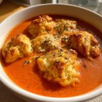 Tomato Soup with Cheddar Bay Dumplings