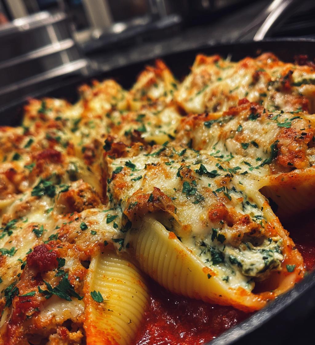 Turkey Spinach Stuffed Shells - detail 1