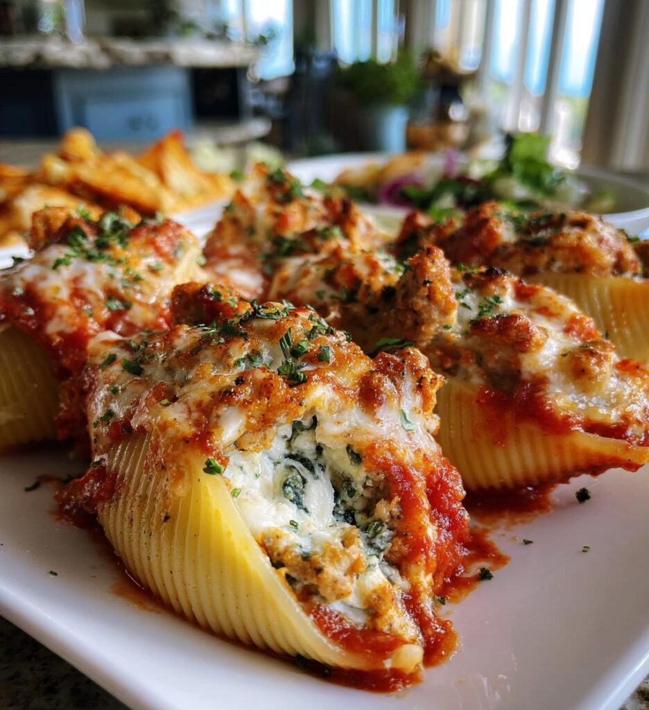 Turkey Spinach Stuffed Shells