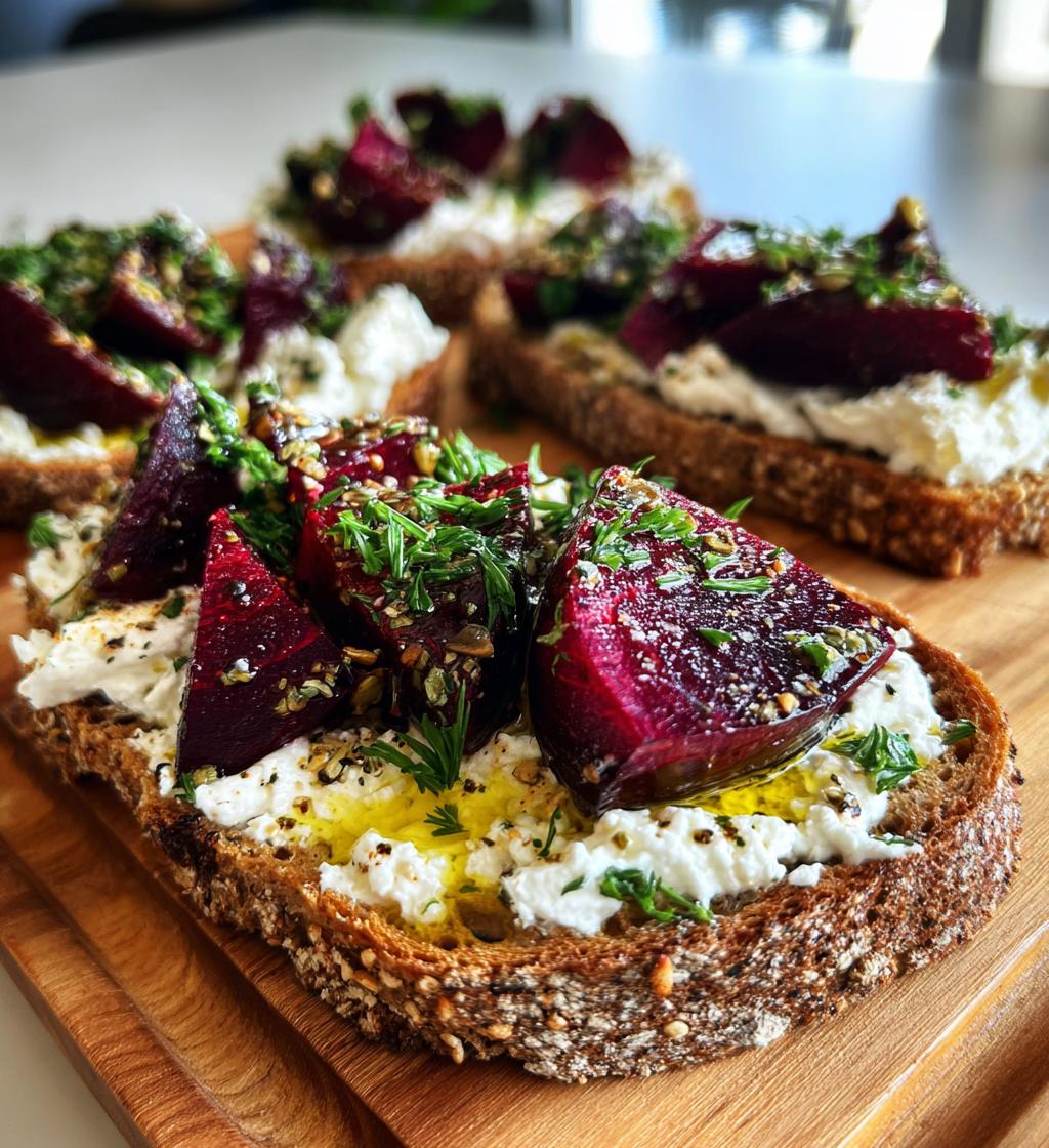 Whipped Feta Beetroot Toast - detail 1
