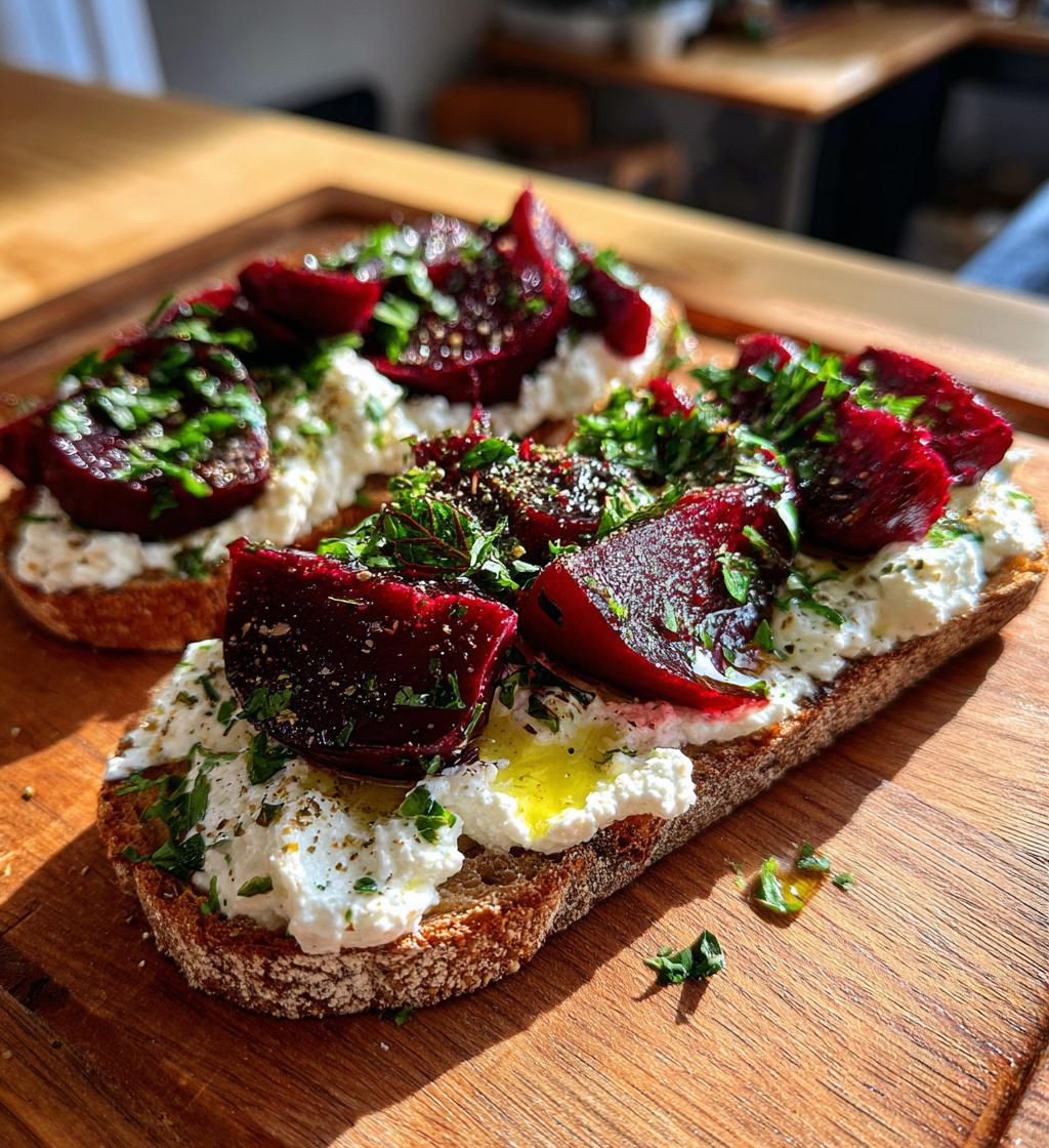 Whipped Feta Beetroot Toast
