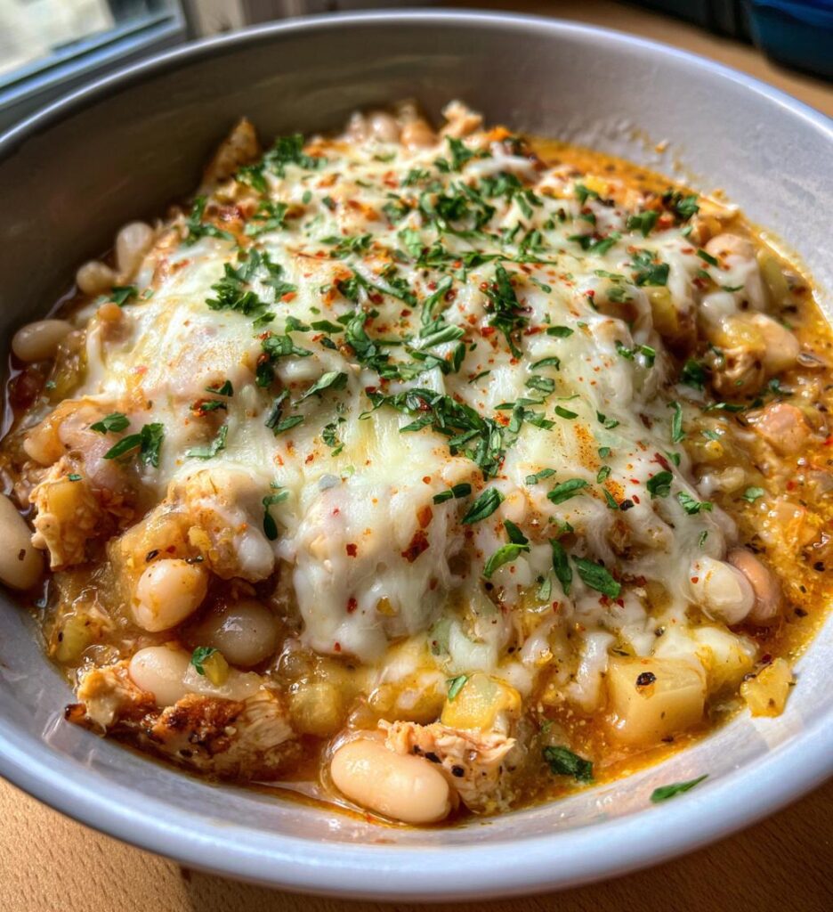 White Cheddar & Apple Chicken Chili