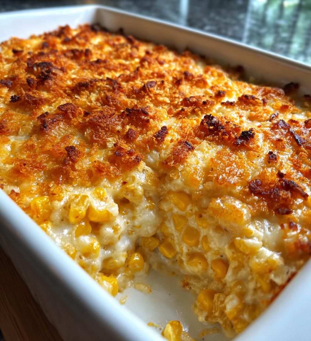 White Cheddar Baked Corn