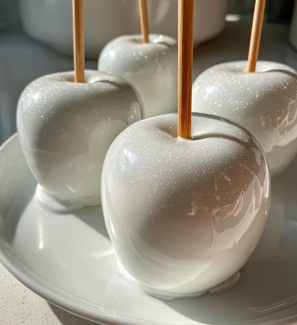 White Sparkle Candy Apples - detail 1