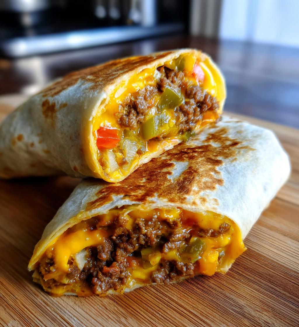 Air Fryer Cheeseburger Wraps - detail 1