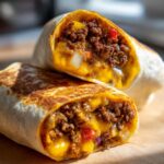Air Fryer Cheeseburger Wraps