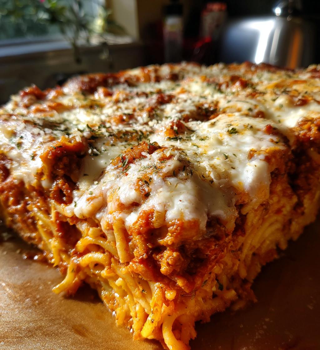 Baked Cream Cheese Spaghetti Casserole