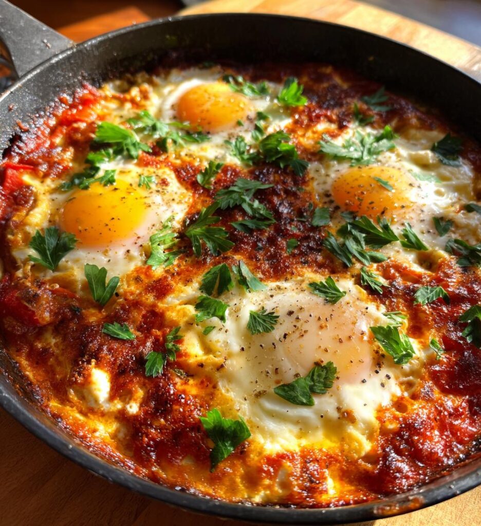 Baked Feta Eggs