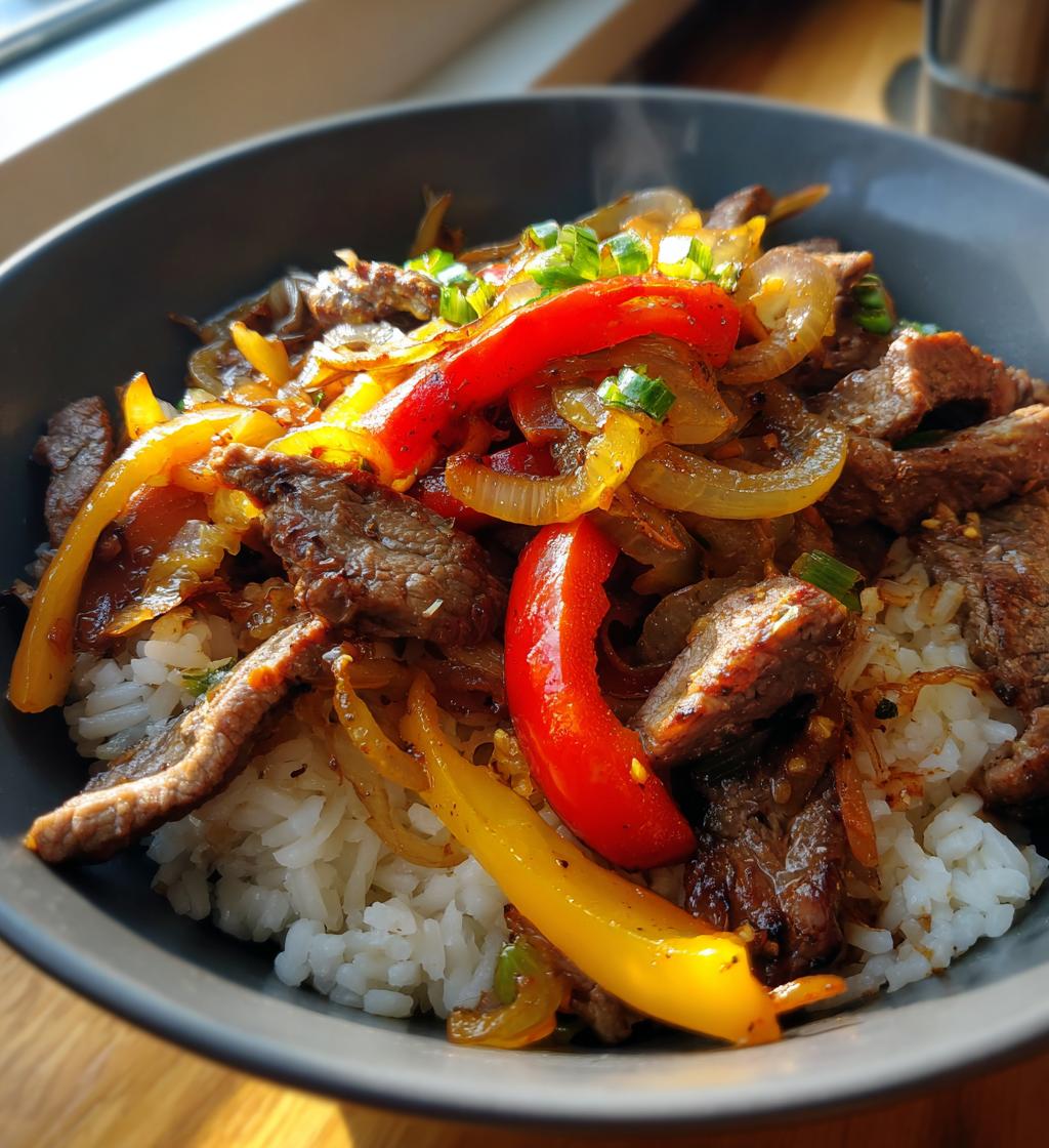 Beef And Pepper Rice Bowl - detail 1