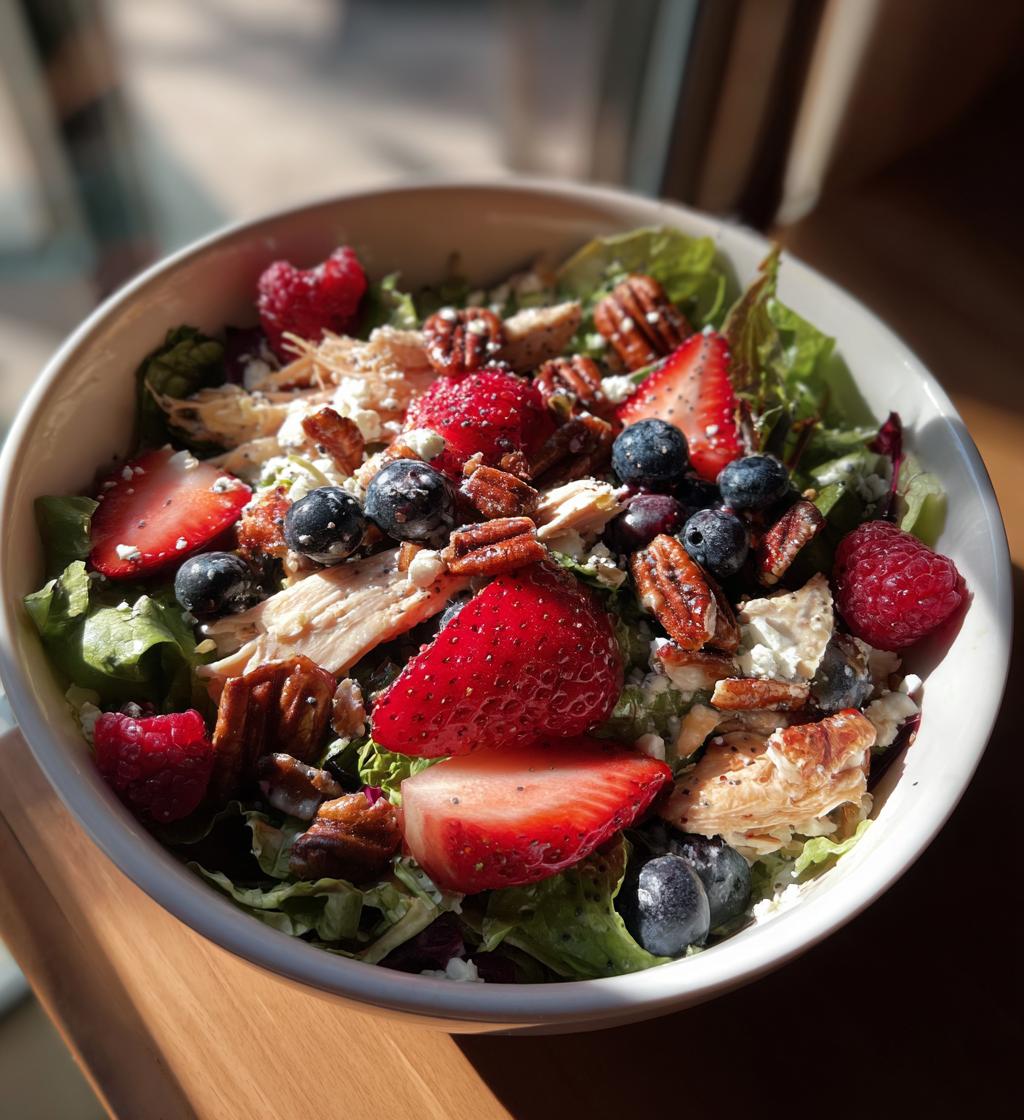 Berry Chicken Salad with Poppy Seed Dressing