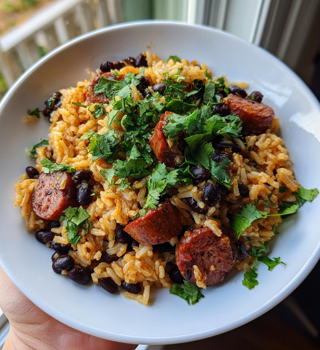 Black Beans and Rice with Sausage - detail 1