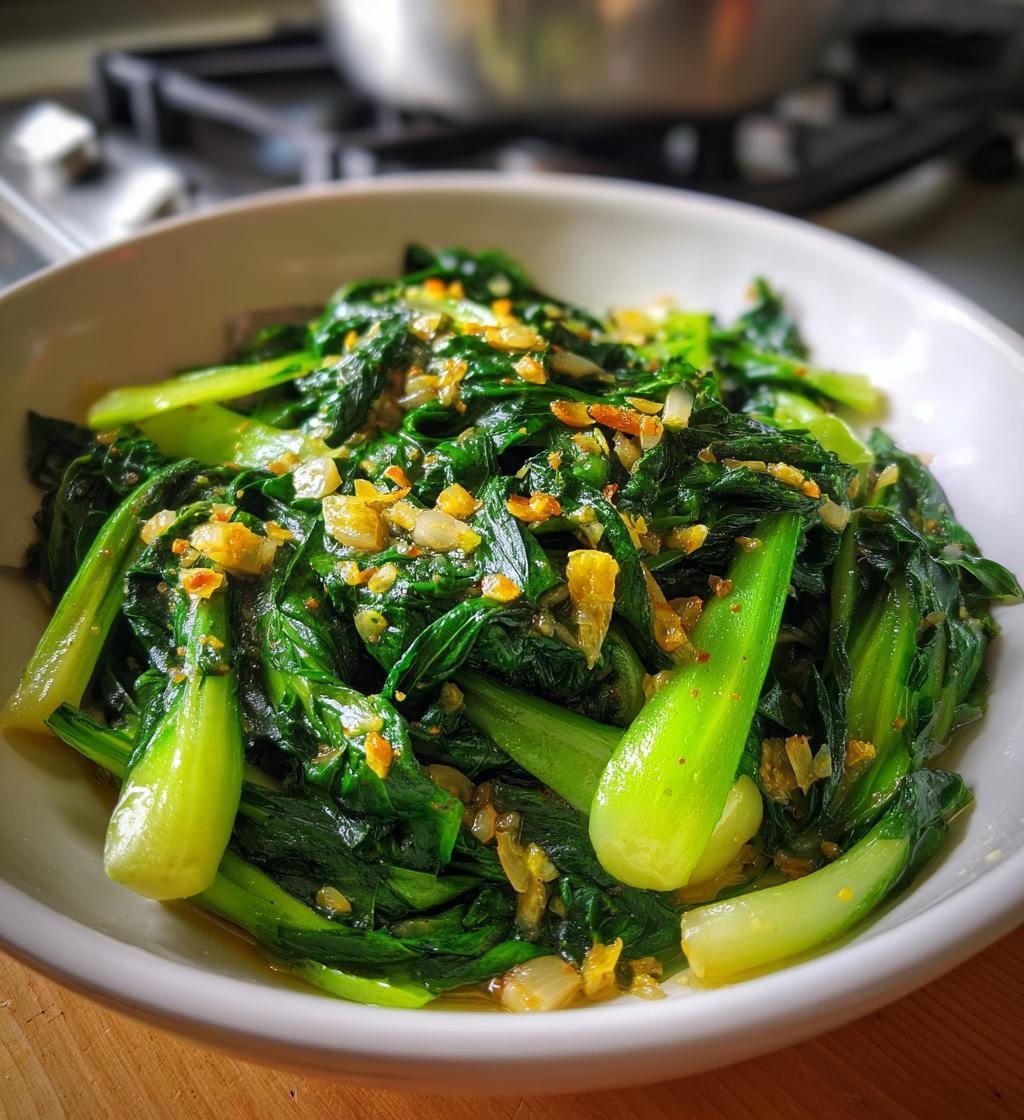 Bok Choy with Garlic and Ginger - detail 1