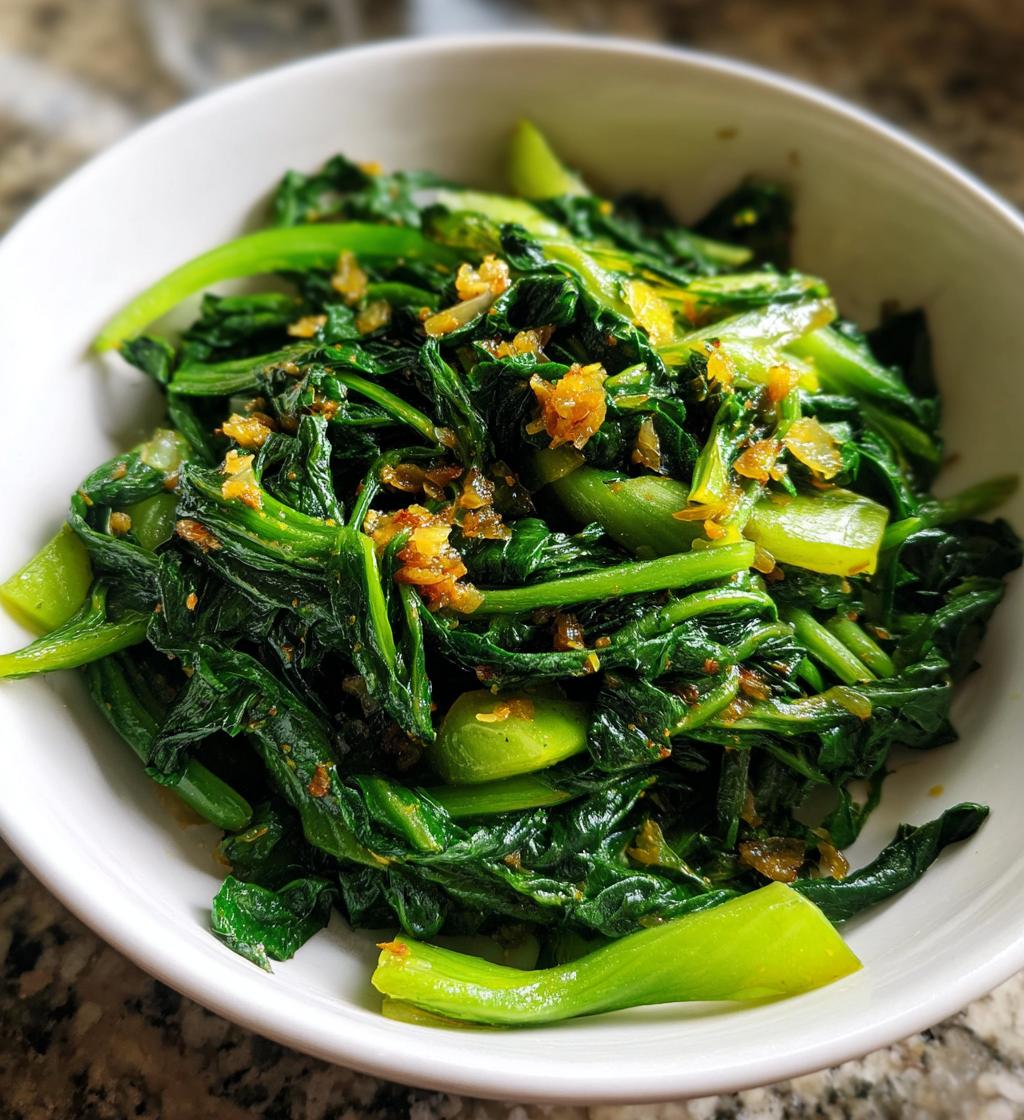 Bok Choy with Garlic and Ginger