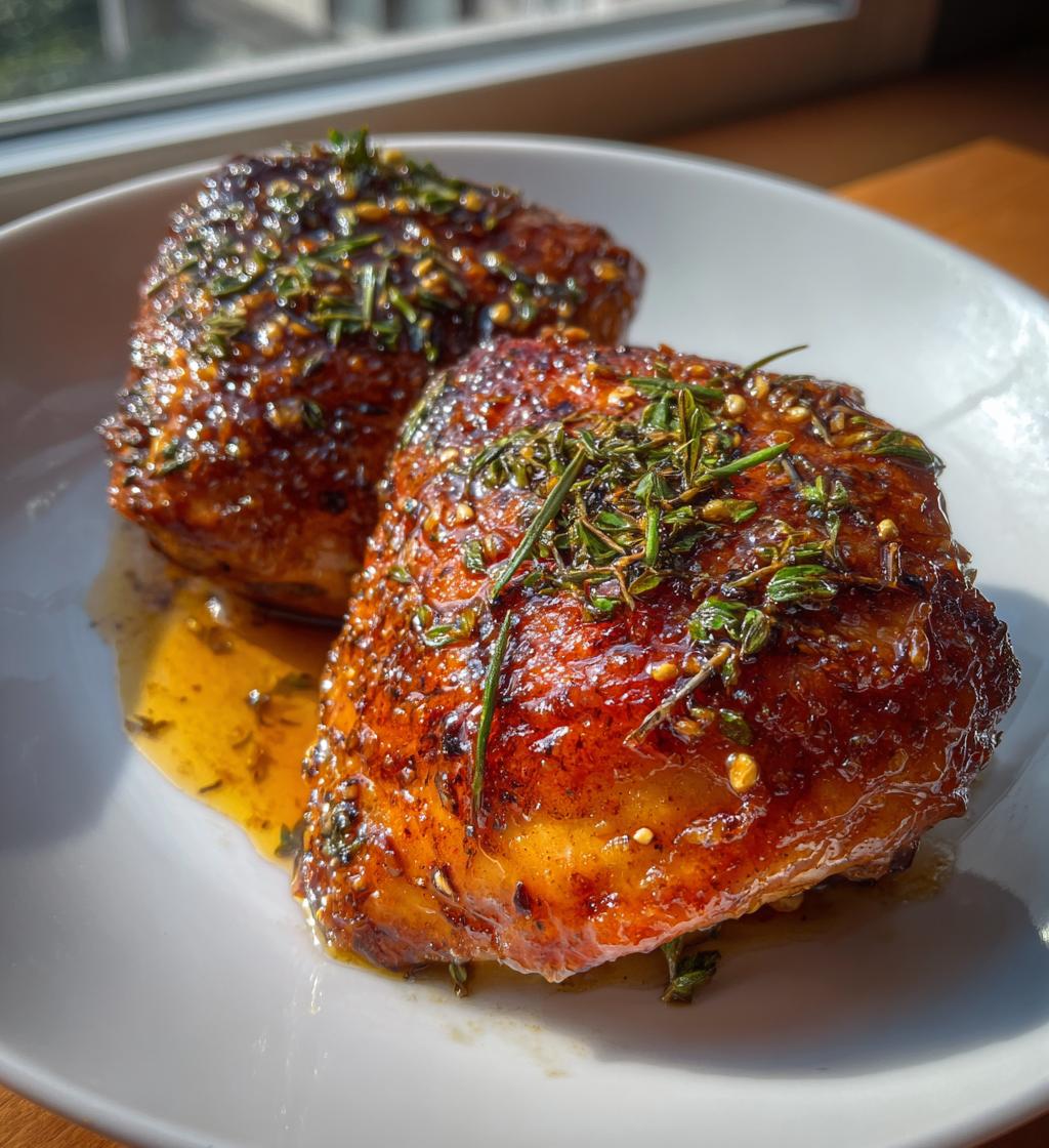 Brown Sugar Dijon Chicken Thighs