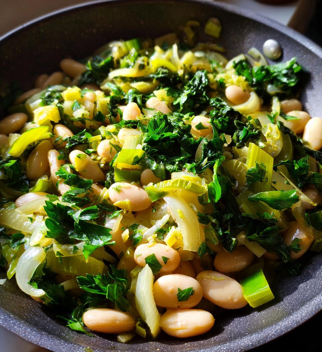 Butter Beans with Leeks