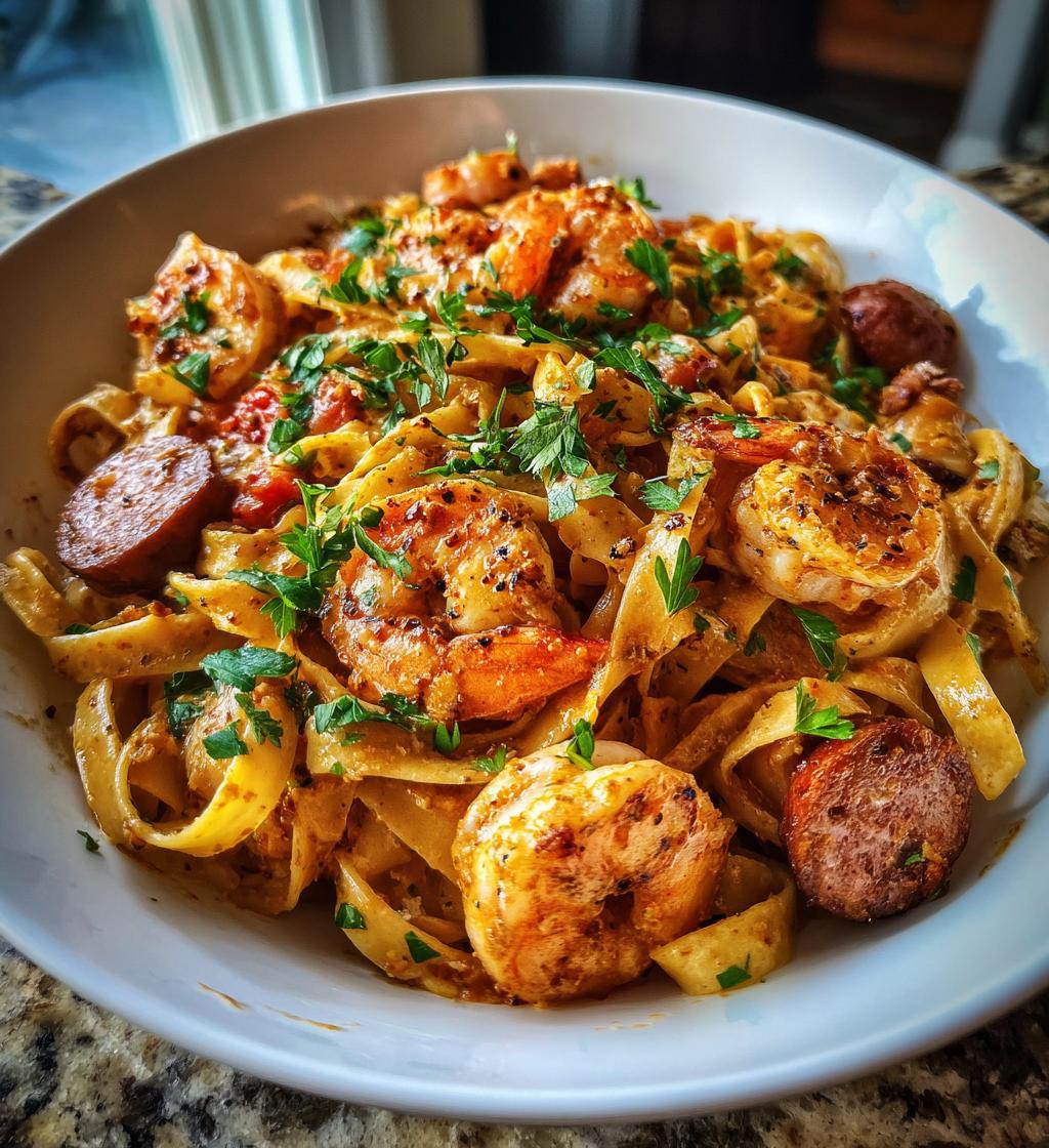 Cajun Shrimp Pasta with Sausage - detail 1